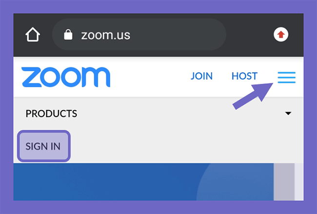 Login to Zoom