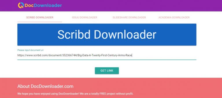Download Files on Scribd Without Logging in with DocDownloader.com
